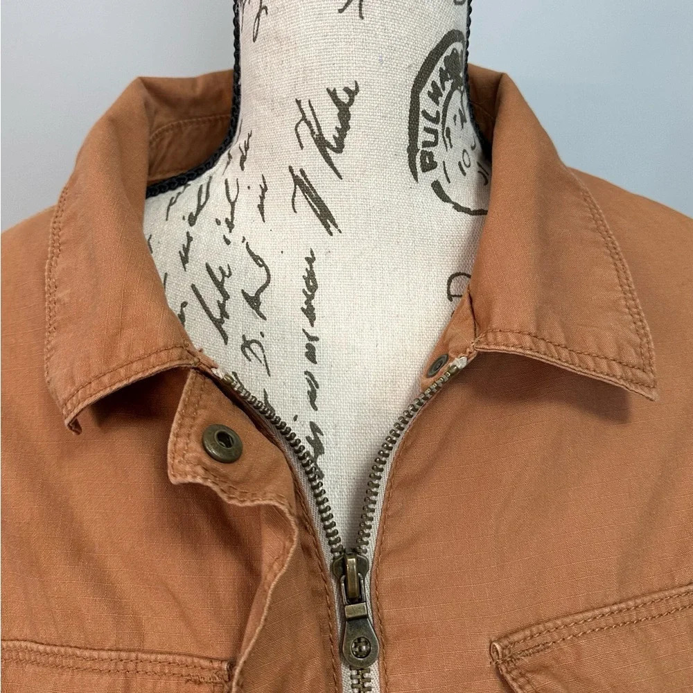 🍂🍂Jacket Old Navy Brown Cotton  with Floral Lining 🍂🍂 - Picture 5 of 14